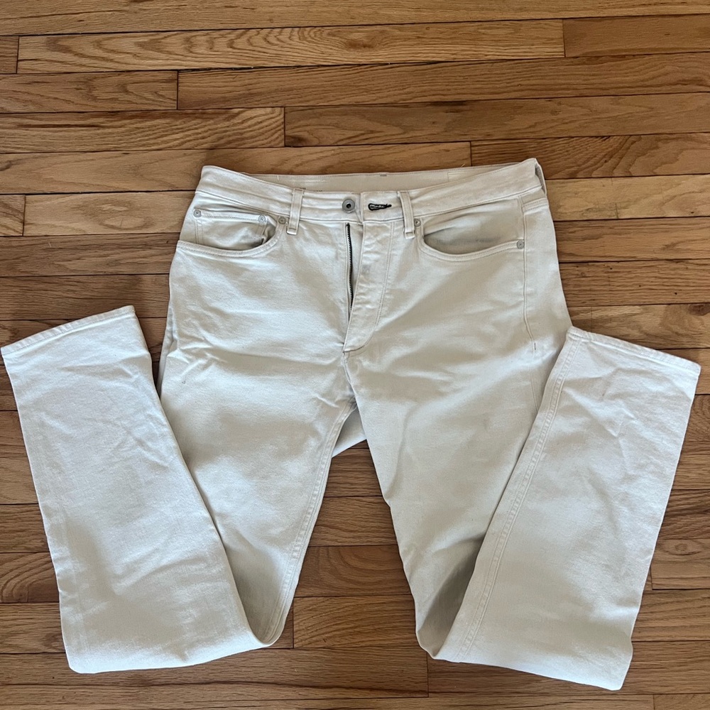 Men’s cream rag & bone jeans